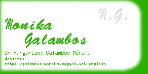 monika galambos business card