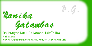 monika galambos business card